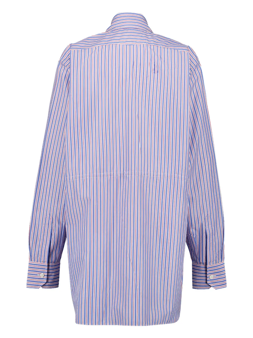 Prada Gestreepte popeline blouse - Blauw