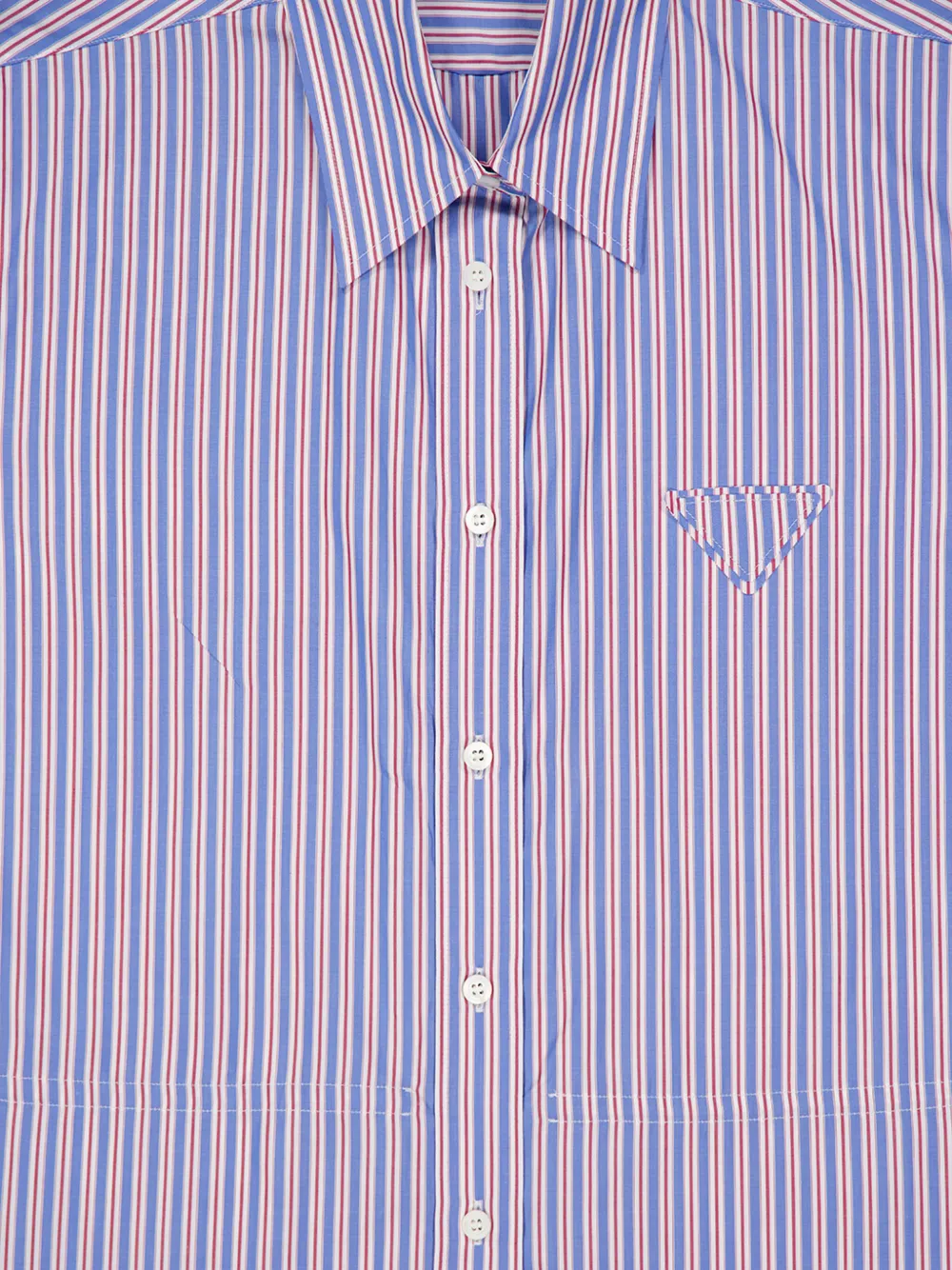 Prada Gestreepte popeline blouse Blauw