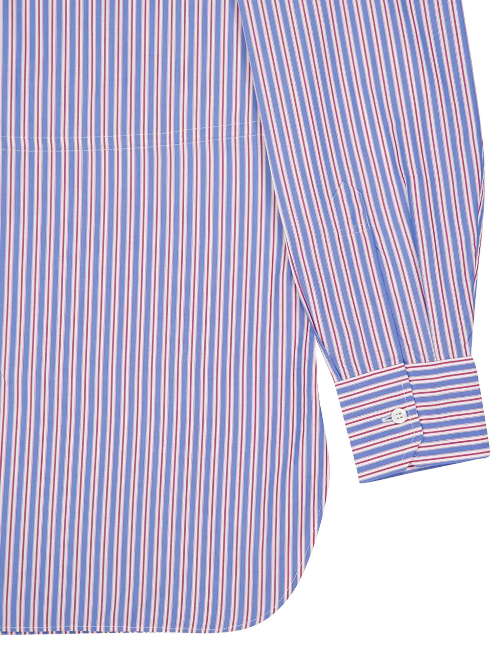 Prada Gestreepte popeline blouse Blauw