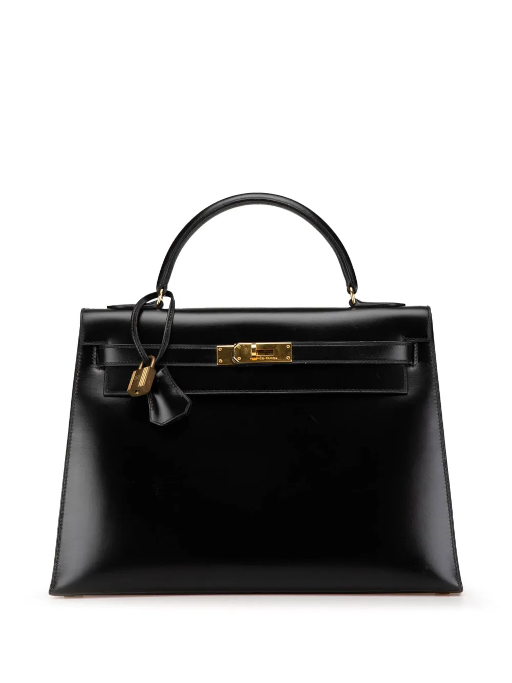 Hermès Pre-Owned 1986 Box Calf Kelly Sellier 32 satchel | Black | Image 1