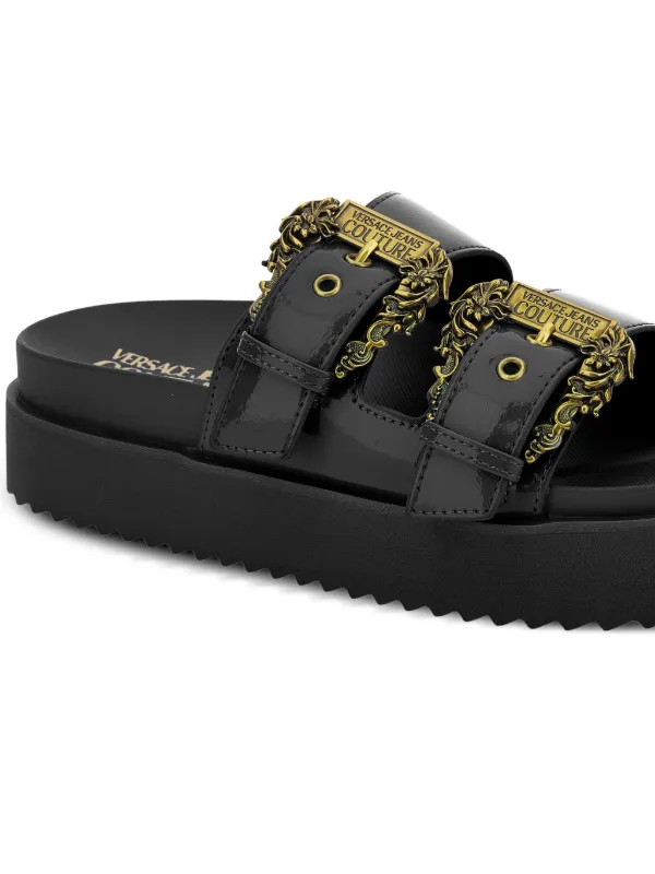Versace Jeans Couture Arizona Slides | Black | FARFETCH