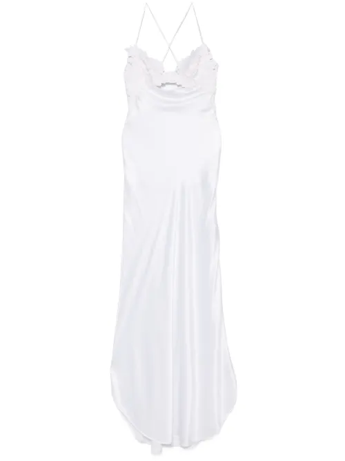 Robe longue à détails brodés - Ermanno Scervino - Modalova