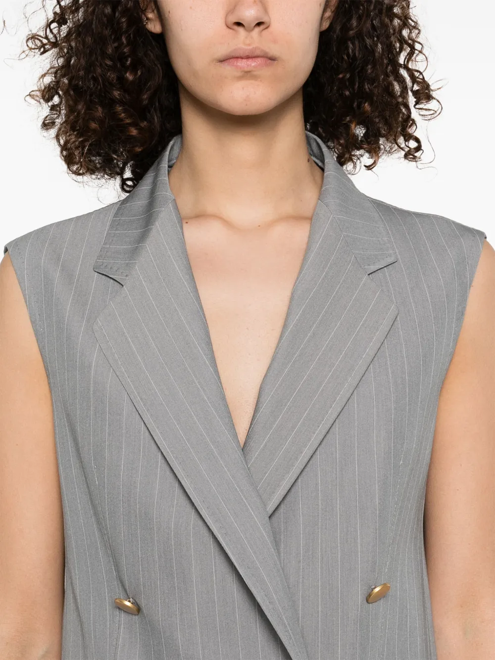 Shop Tagliatore J-bernice Vest In Grey