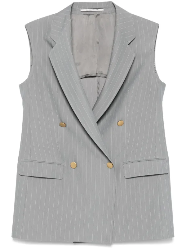 ベスト・ジレ TAGLIATORE SS25 'Bernice' vest (JBERNICE190043 A1178) Tagliatore J-Bernice Vest | Grey | FARFETCH CA