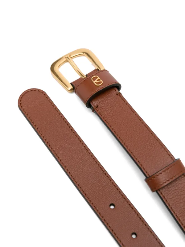ベルト Valentino Garavani Brown Leather Belt VALENTINO GARAVANI Valentino Garavani VLOGO reversible