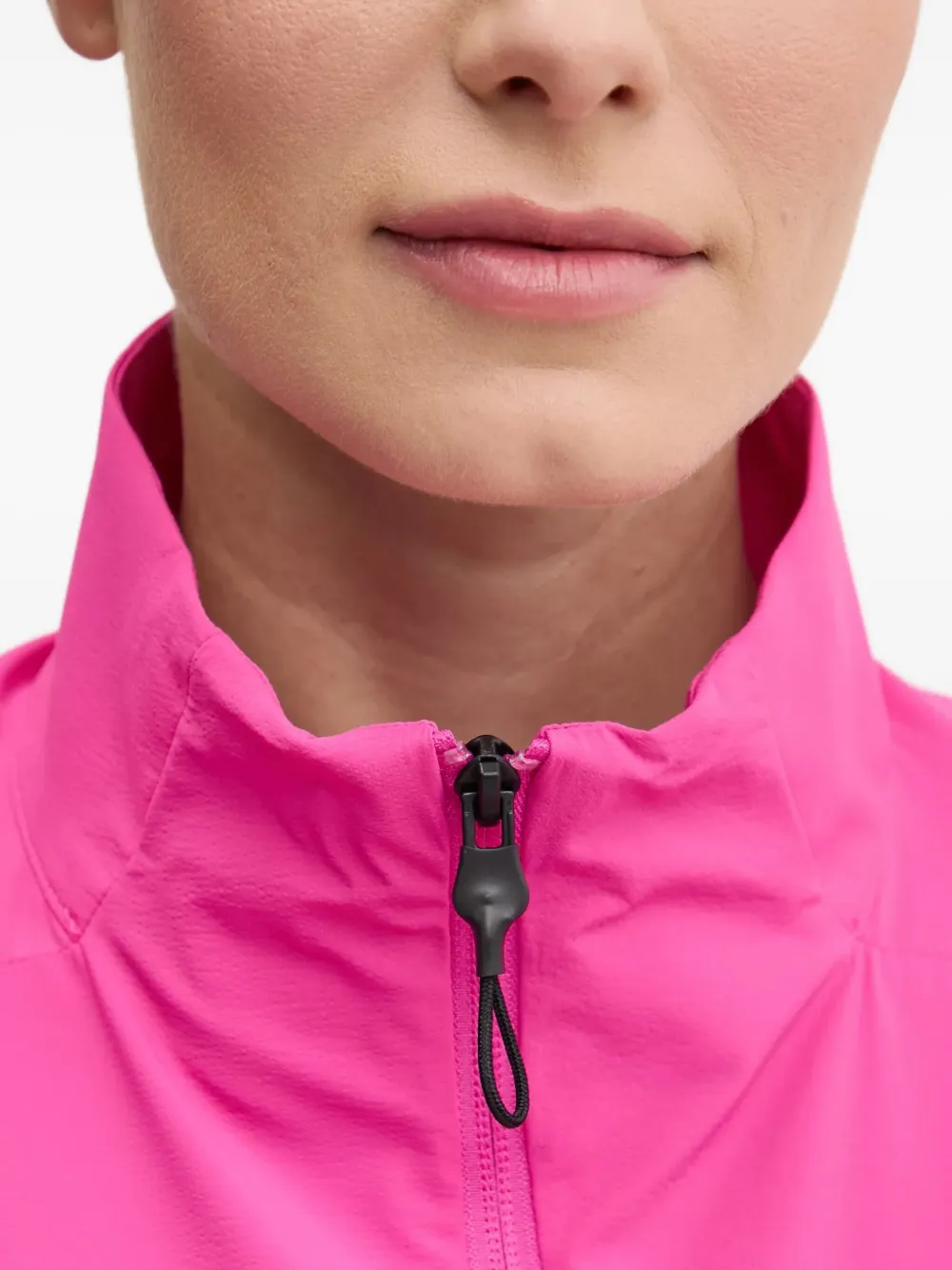 adidas Jas met hoge hals en rits aan de voorkant Roze