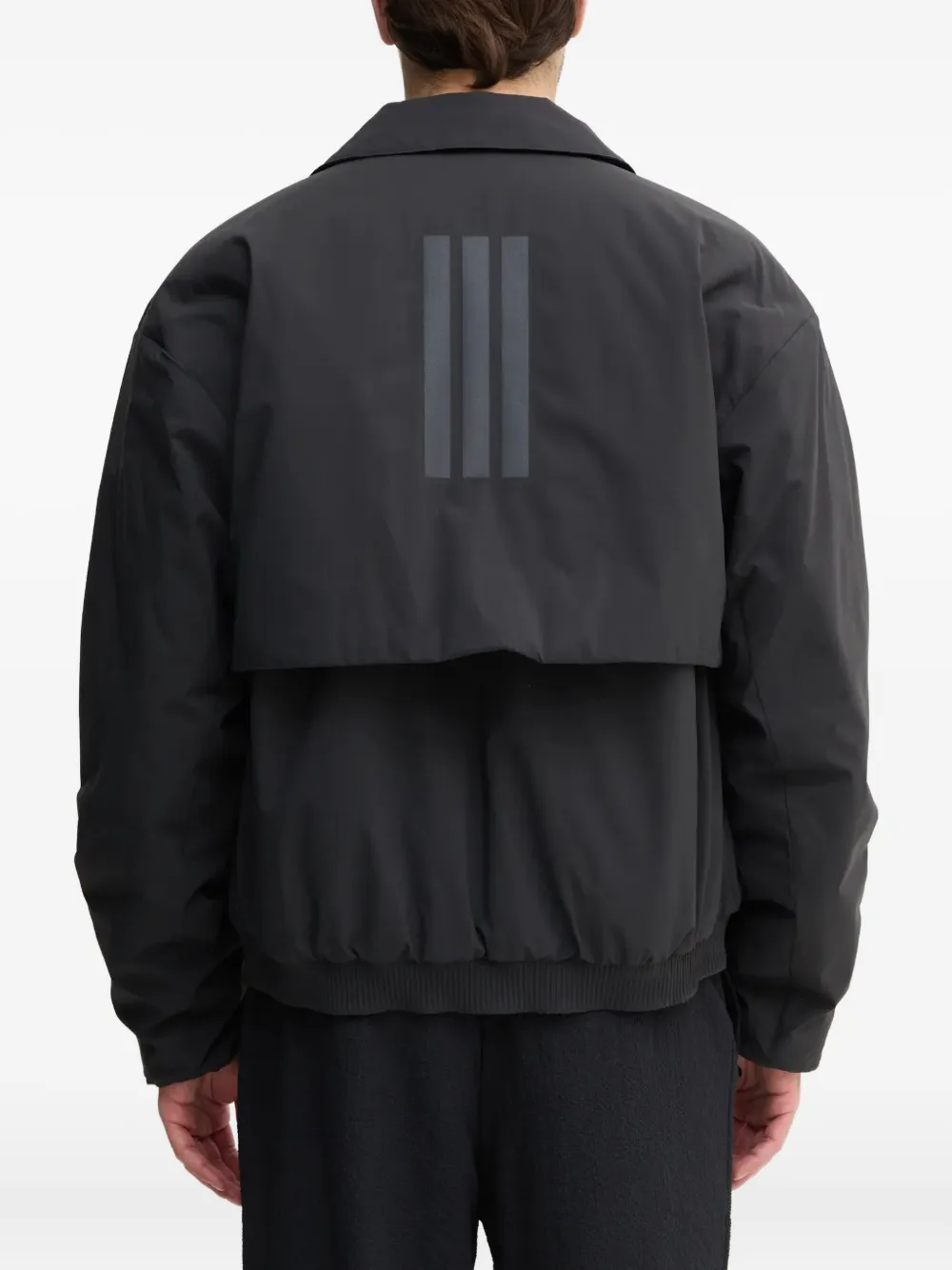 adidas three-stripe panelled jacket Zwart
