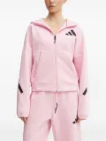adidas logo-detail zip-up hoodie - Pink