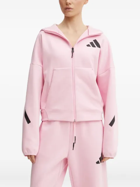 adidas Moletom de capuz com zíper e logo