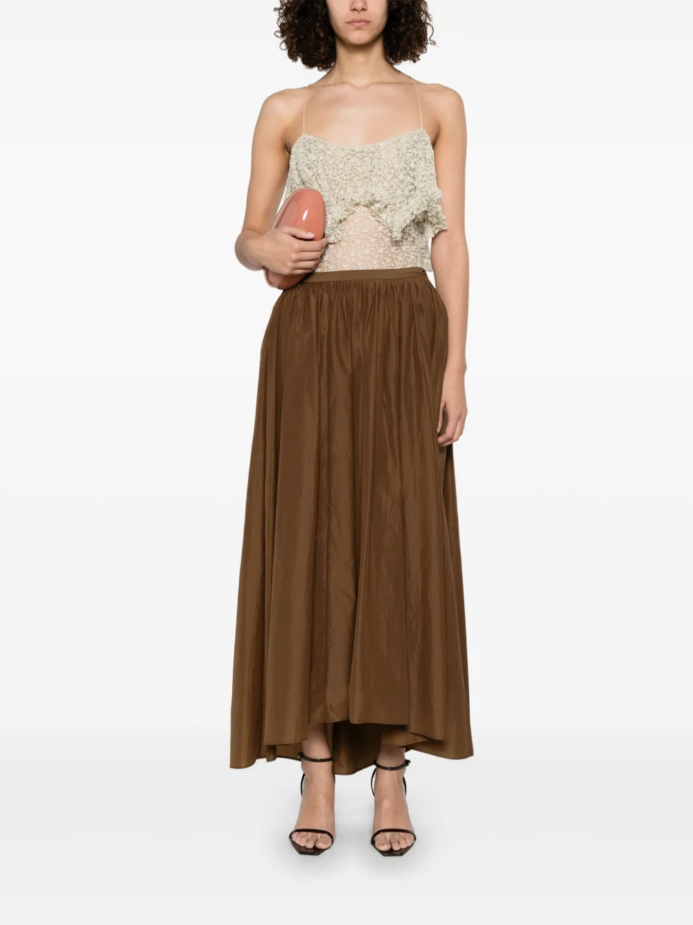 Philosophy Di Lorenzo Serafini pleated maxi skirt - Bruin