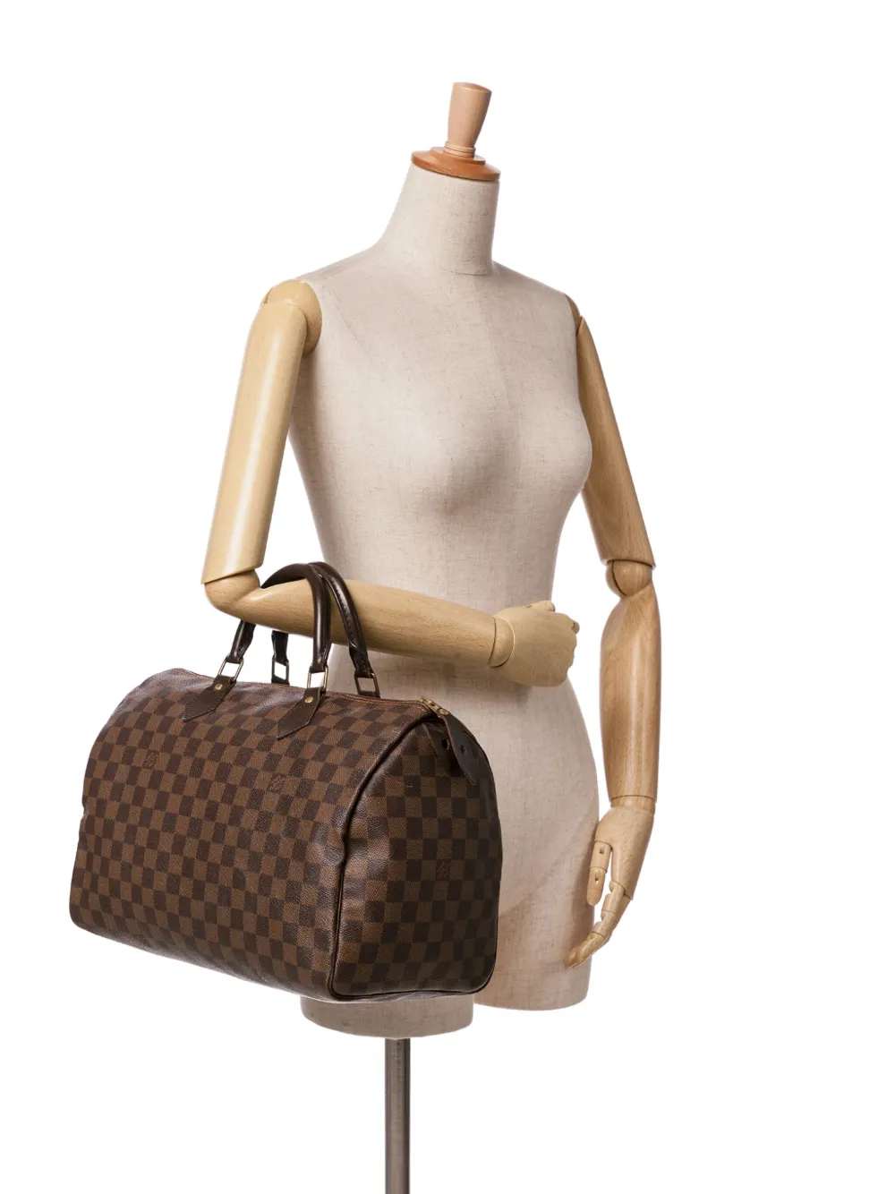 Louis Vuitton Pre-Owned 2011 Damier Ebene Speedy 35 boston bag - Bruin