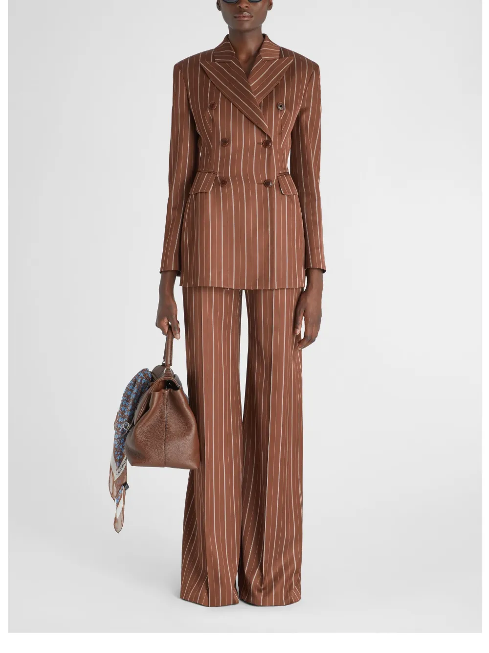 Ermanno Scervino Blazer met krijtstreep Bruin
