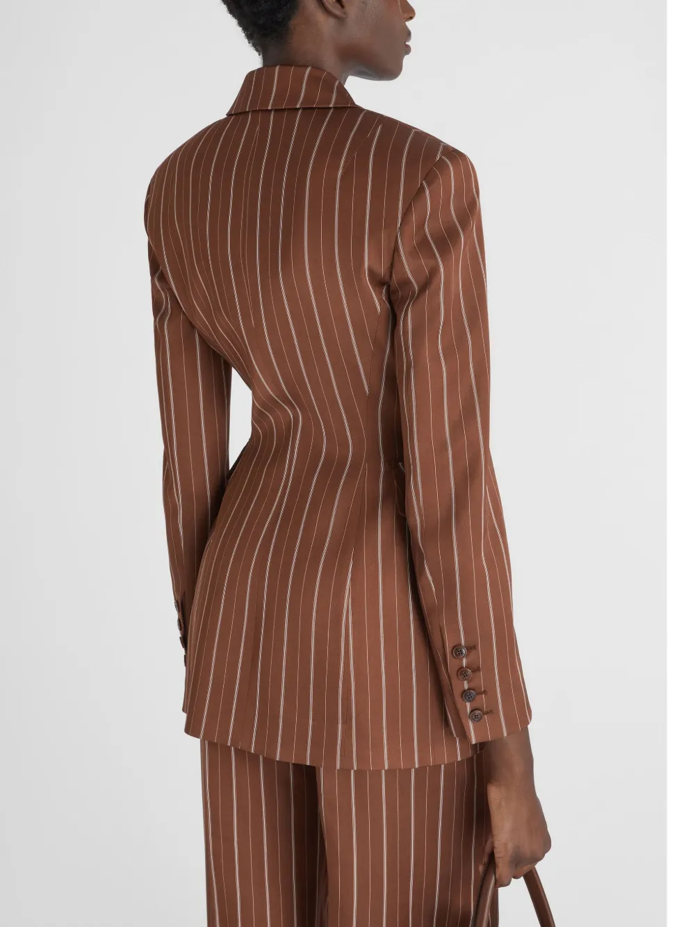 Ermanno Scervino Blazer met krijtstreep Bruin