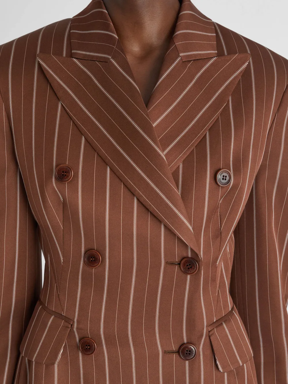 Ermanno Scervino Blazer met krijtstreep Bruin