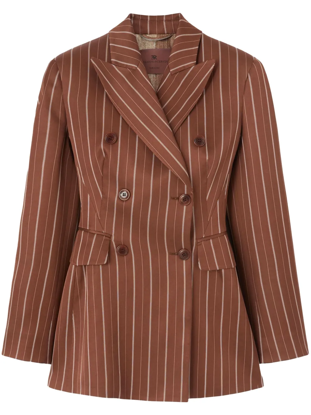 Ermanno Scervino Blazer met krijtstreep Bruin