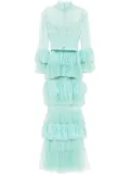 Saiid Kobeisy ruffled lace dress - Green