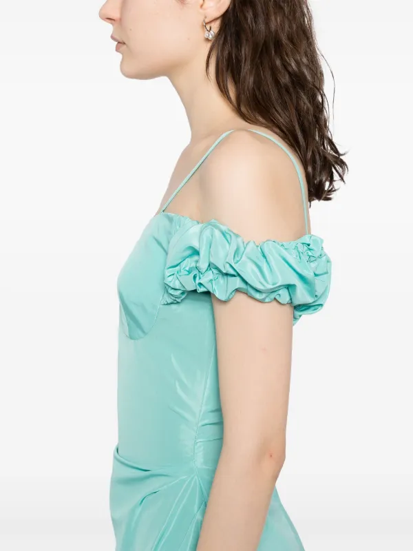 Saiid Kobeisy Midi Taffeta Dress - Green