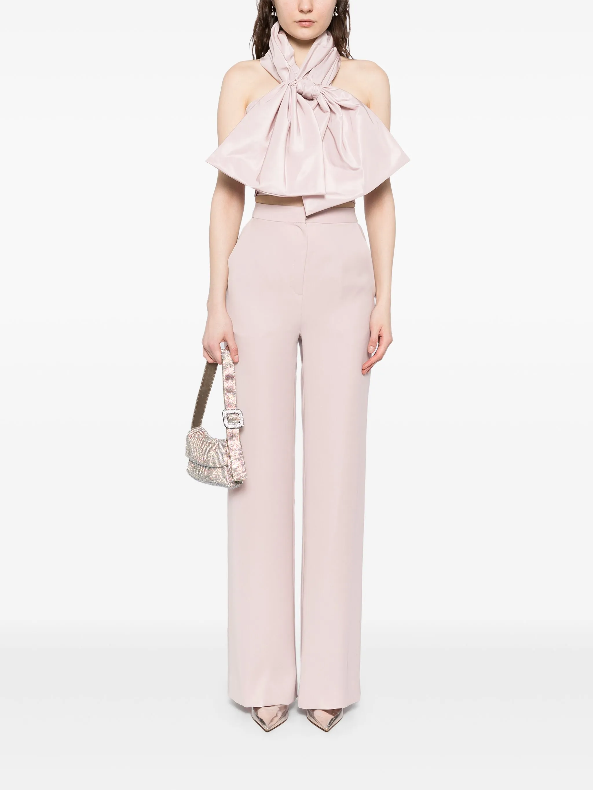 Saiid Kobeisy strapless draped bow set