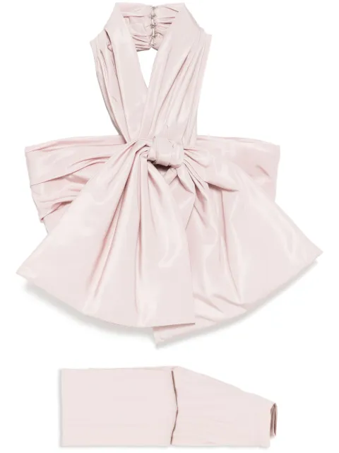 Saiid Kobeisy strapless draped bow set