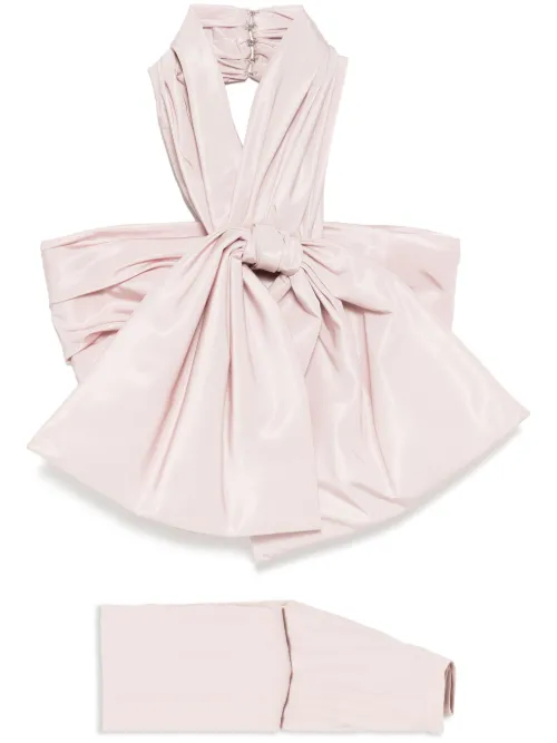 Ensemble bustier-nœud à design drapé - Saiid Kobeisy - Modalova
