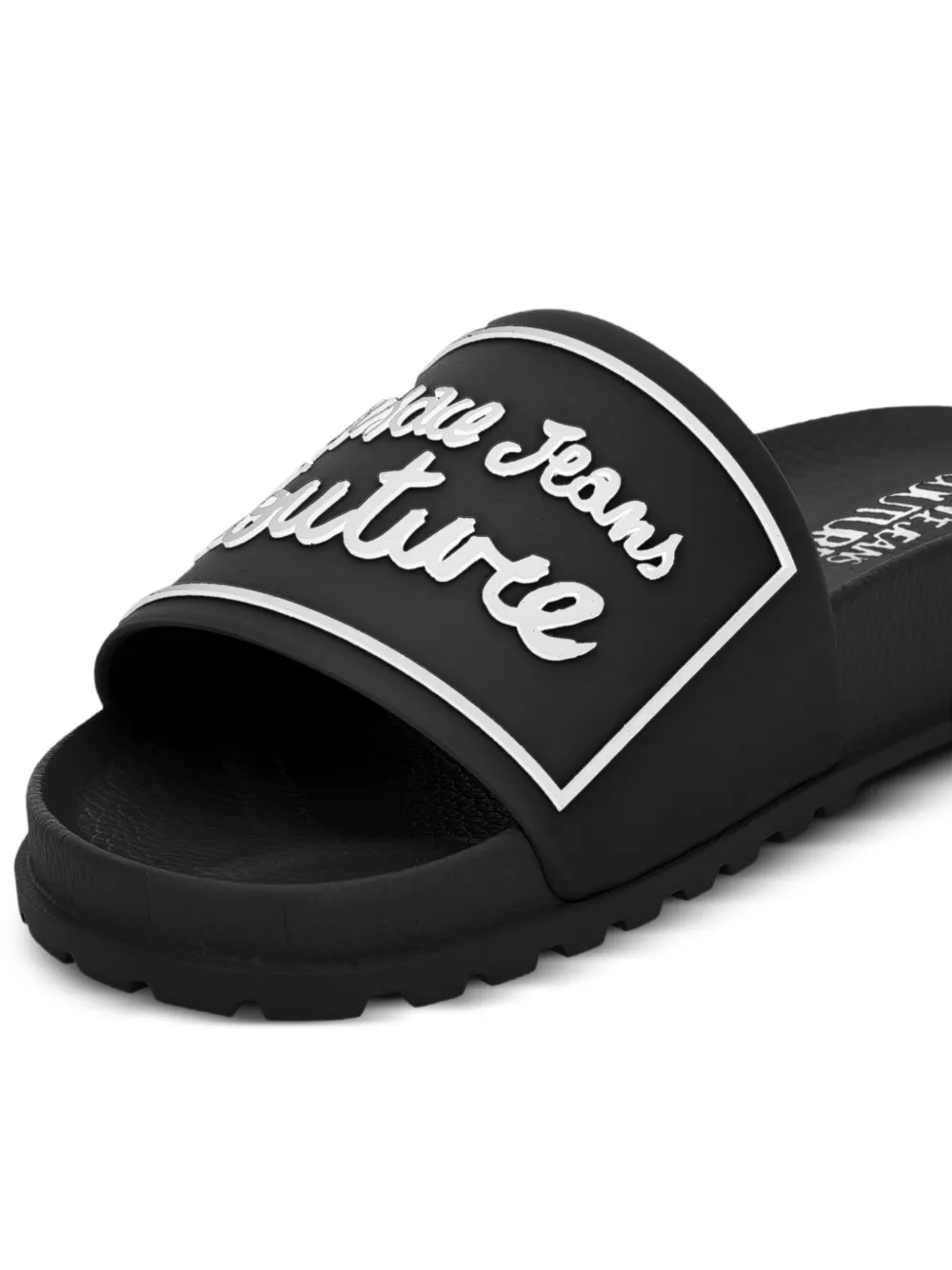 Versace Jeans Couture logo-embellished slides Black