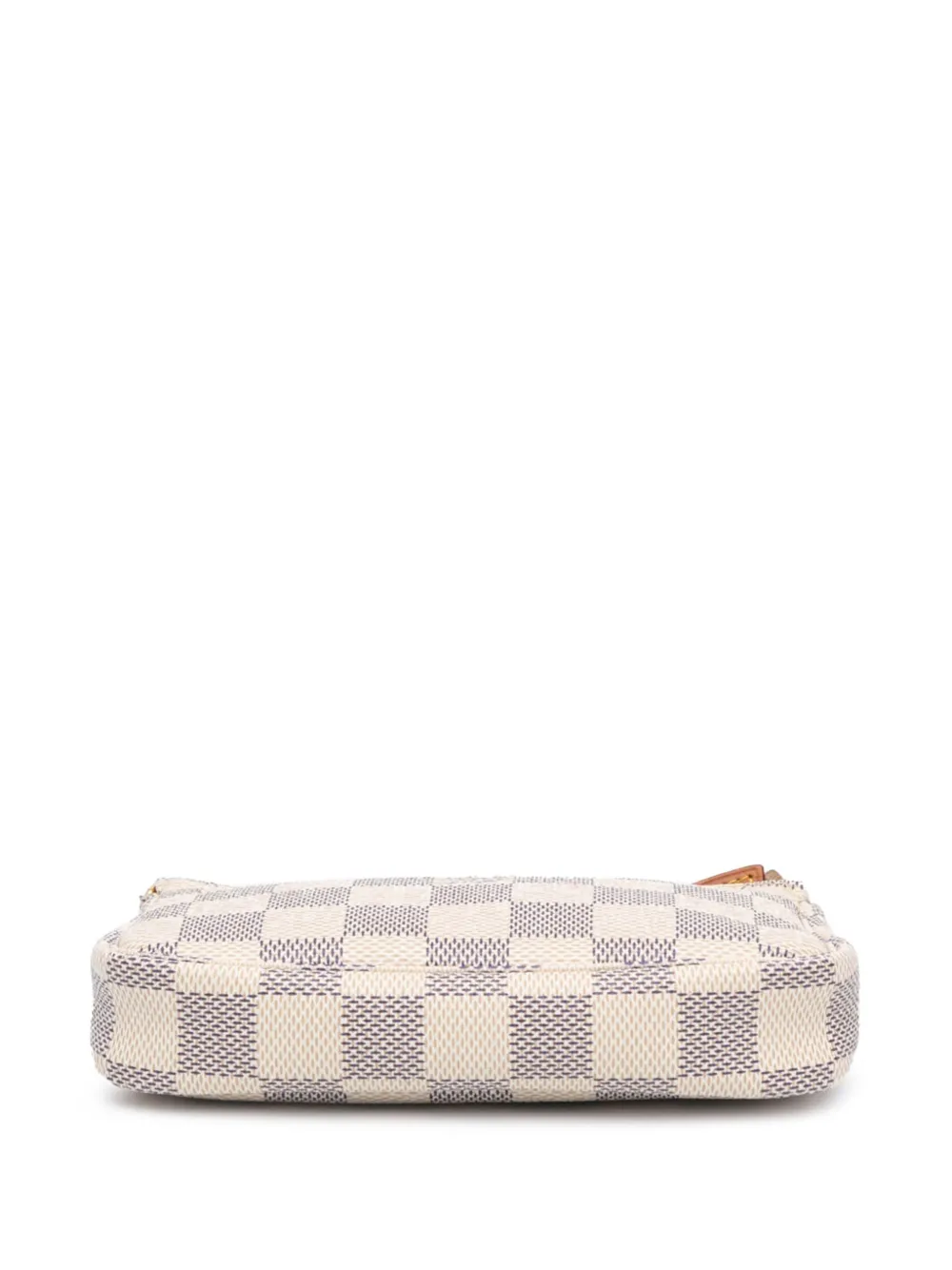Pre-owned Louis Vuitton 2020 Damier Azur Mini Pochette Accessoires Handbag In White