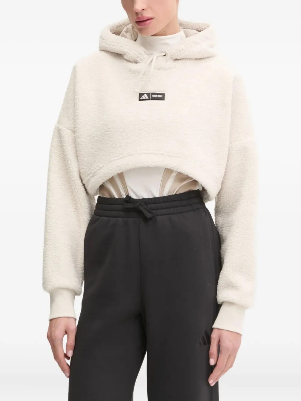 Adidas Originals X Moon Boot Fleece Hoodie In Neutral