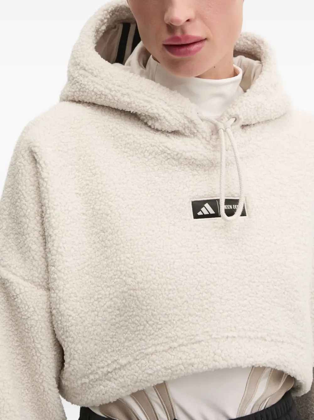 Adidas Originals X Moon Boot Fleece Hoodie In Neutral