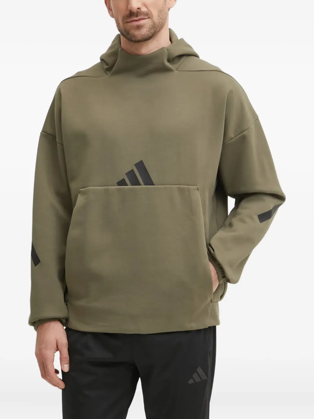 adidas kangaroo-pocket hoodie | Green | Image 1
