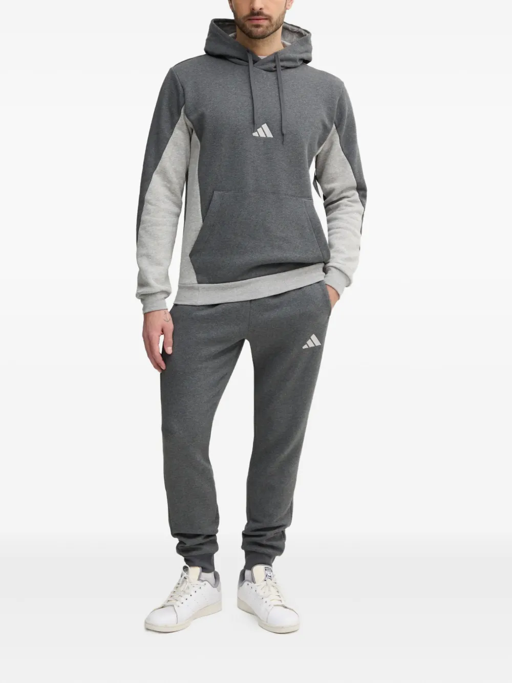 adidas Trainingspak met colourblocking en capuchon DGREYH DARCK GREY