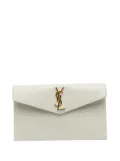 Saint Laurent Pre-Owned 2023 Grain De Poudre Uptown Pouch clutch bag - White