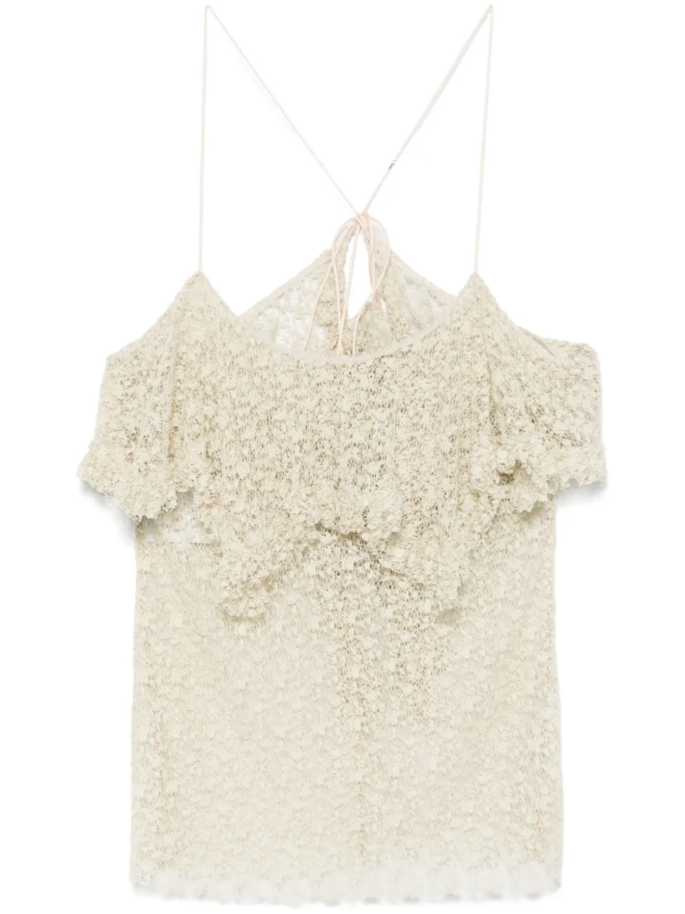 Philosophy Di Lorenzo Serafini Blouse met kant Beige