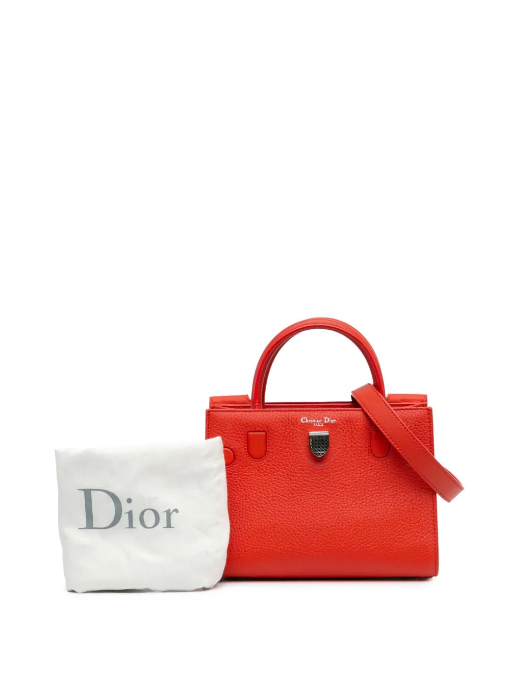 Christian Dior Pre-Owned 2016 Mini Leather Diorever satchel - Oranje