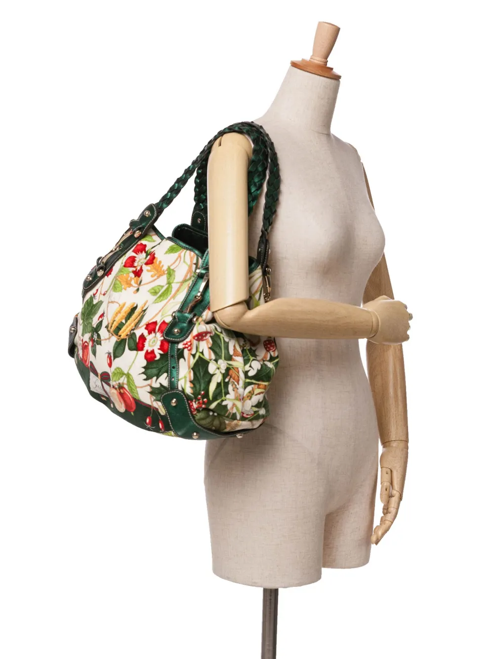 Gucci Pre-Owned 2000-2015 Medium Velvet Floral Pelham shoulder bag - Groen