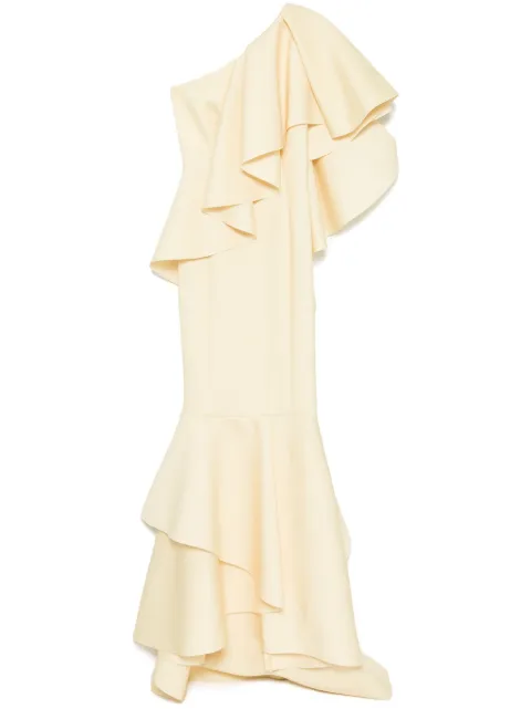 Saiid Kobeisy ruffled scuba long dress