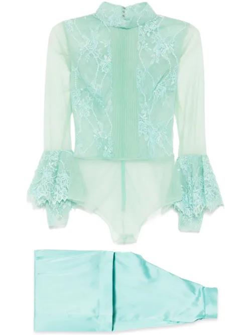Ensemble body en dentelle-pantalon - Saiid Kobeisy - Modalova