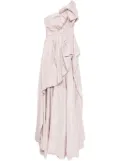 Saiid Kobeisy strapless taffeta dress - Pink