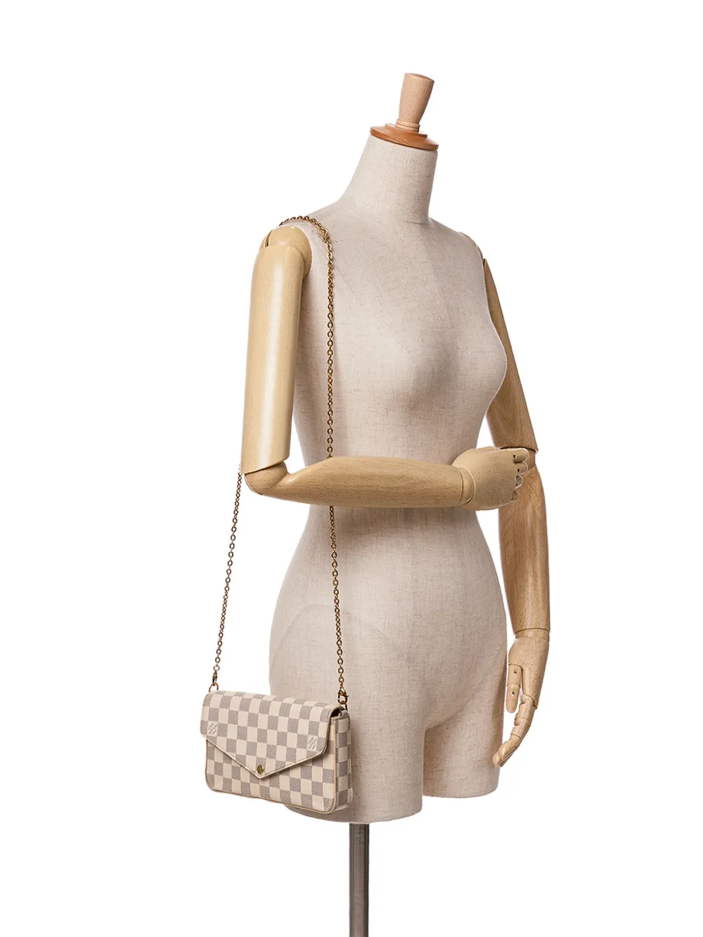 Louis Vuitton Pre-Owned 2016 Damier Azur Pochette Felicie crossbody bag - Wit