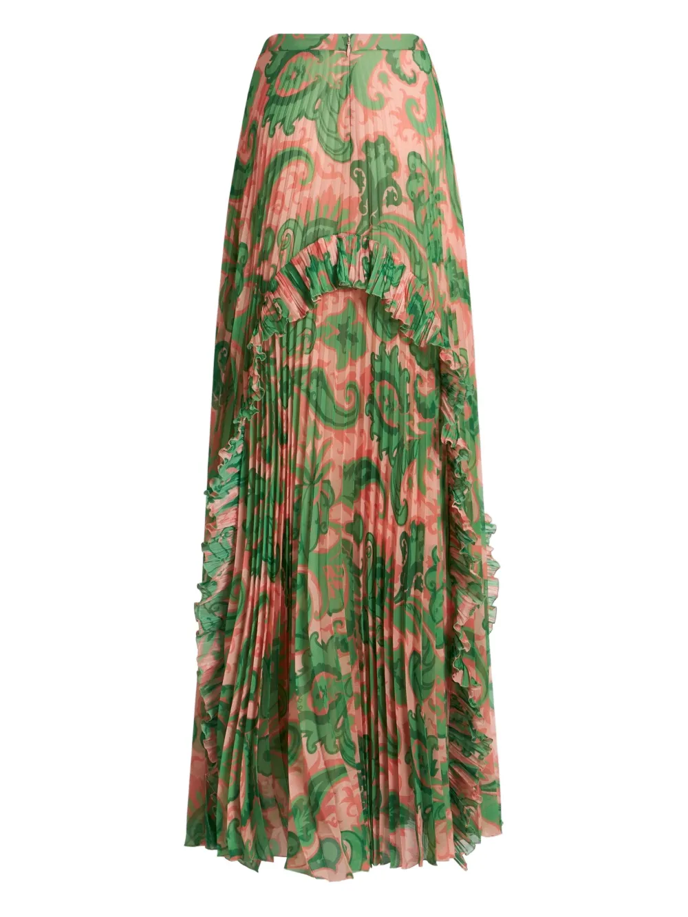 ETRO Maxi-rok met ruches en plooien - Groen