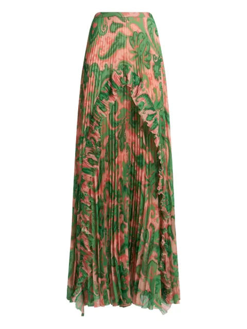 ETRO pleated ruffled maxi skirt