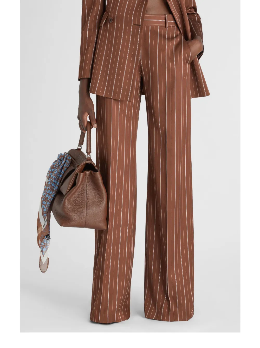 Ermanno Scervino Palazzo broek met krijtstreep Bruin