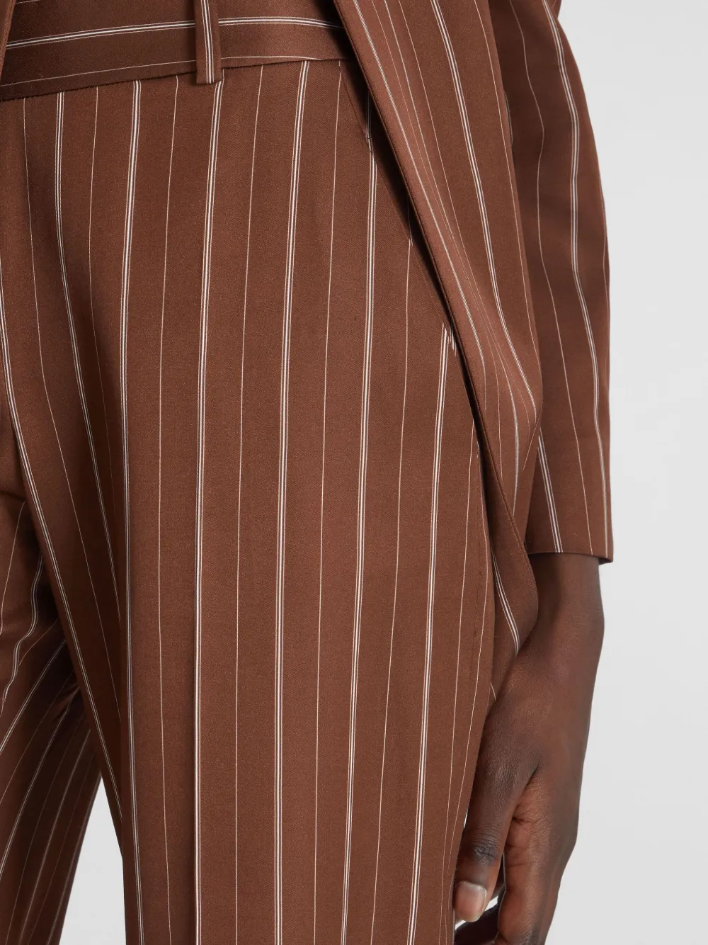 Ermanno Scervino Palazzo broek met krijtstreep Bruin