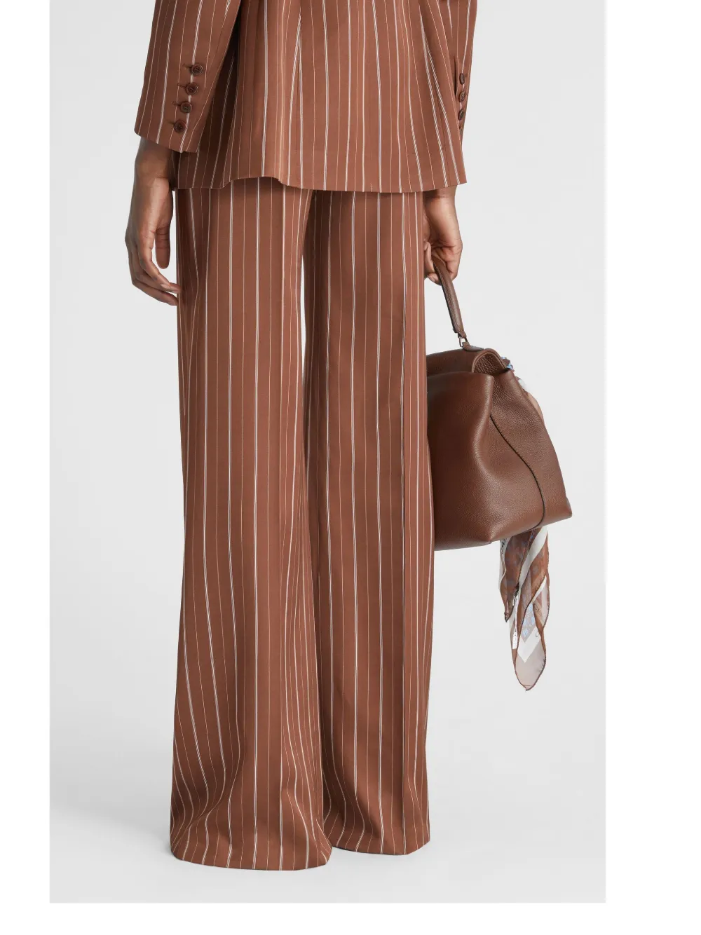 Ermanno Scervino Palazzo broek met krijtstreep Bruin