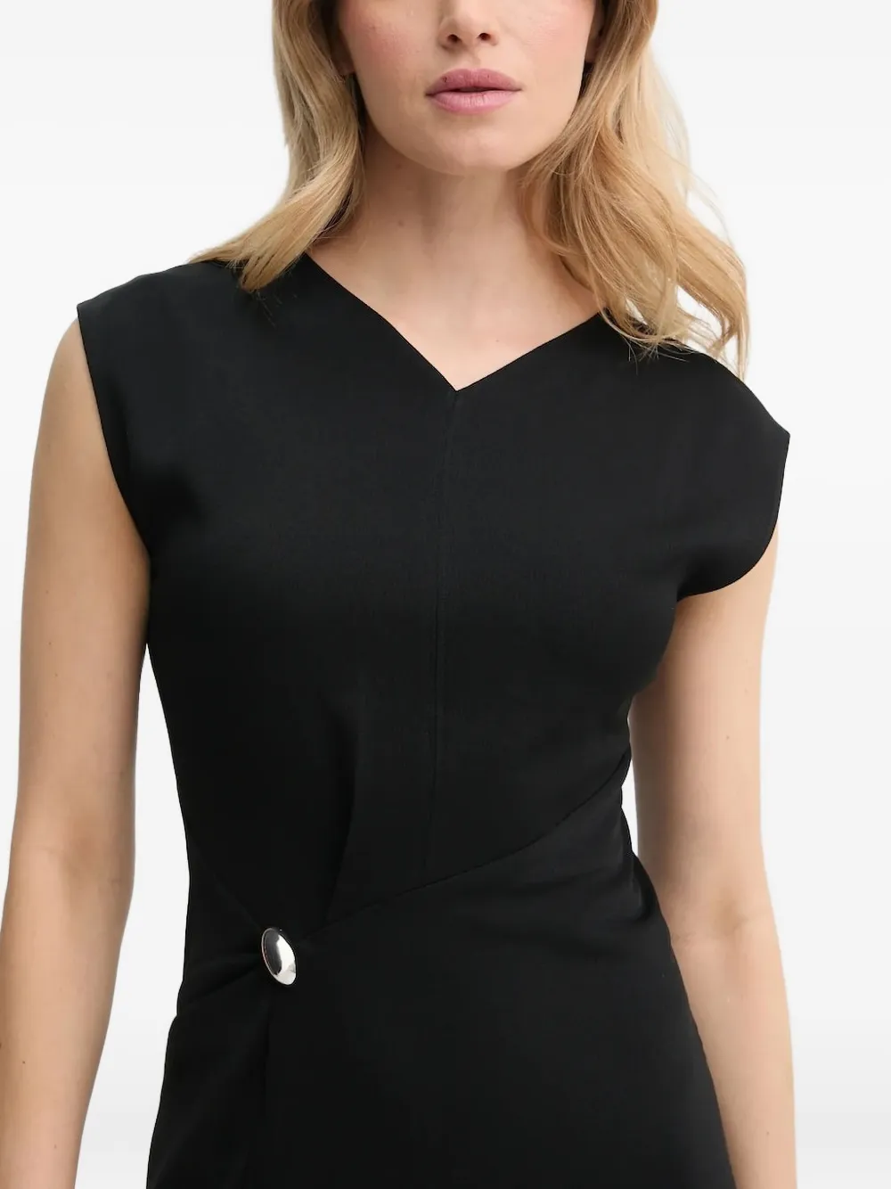 A.L.C. Midi-jurk met knoopdetail Zwart