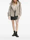 AERON hooded belted jacket - Neutrals
