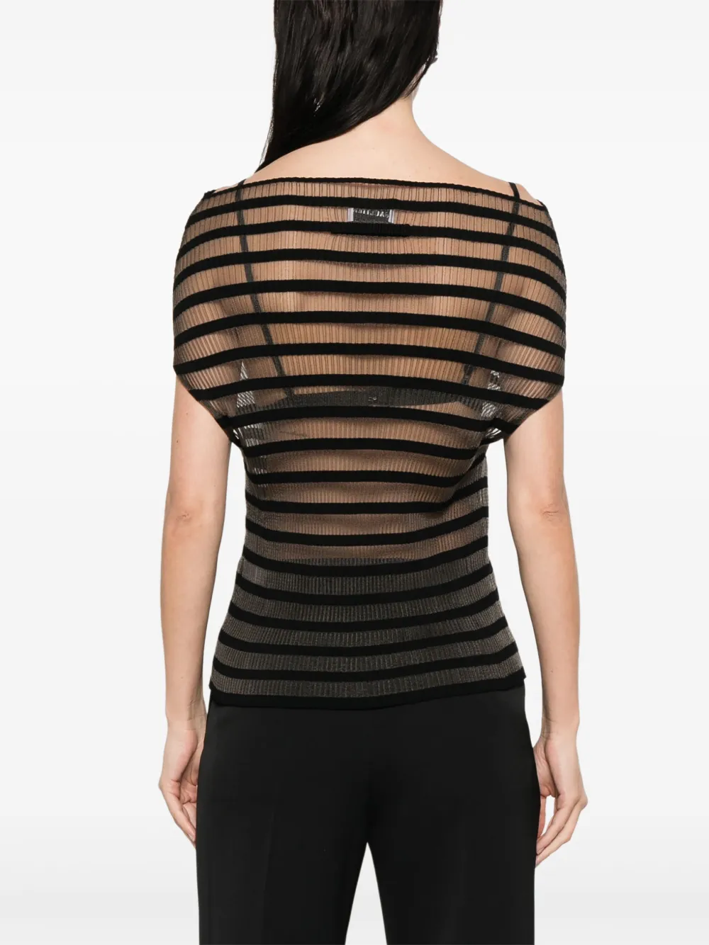 Jean Paul Gaultier Gestreepte top Zwart