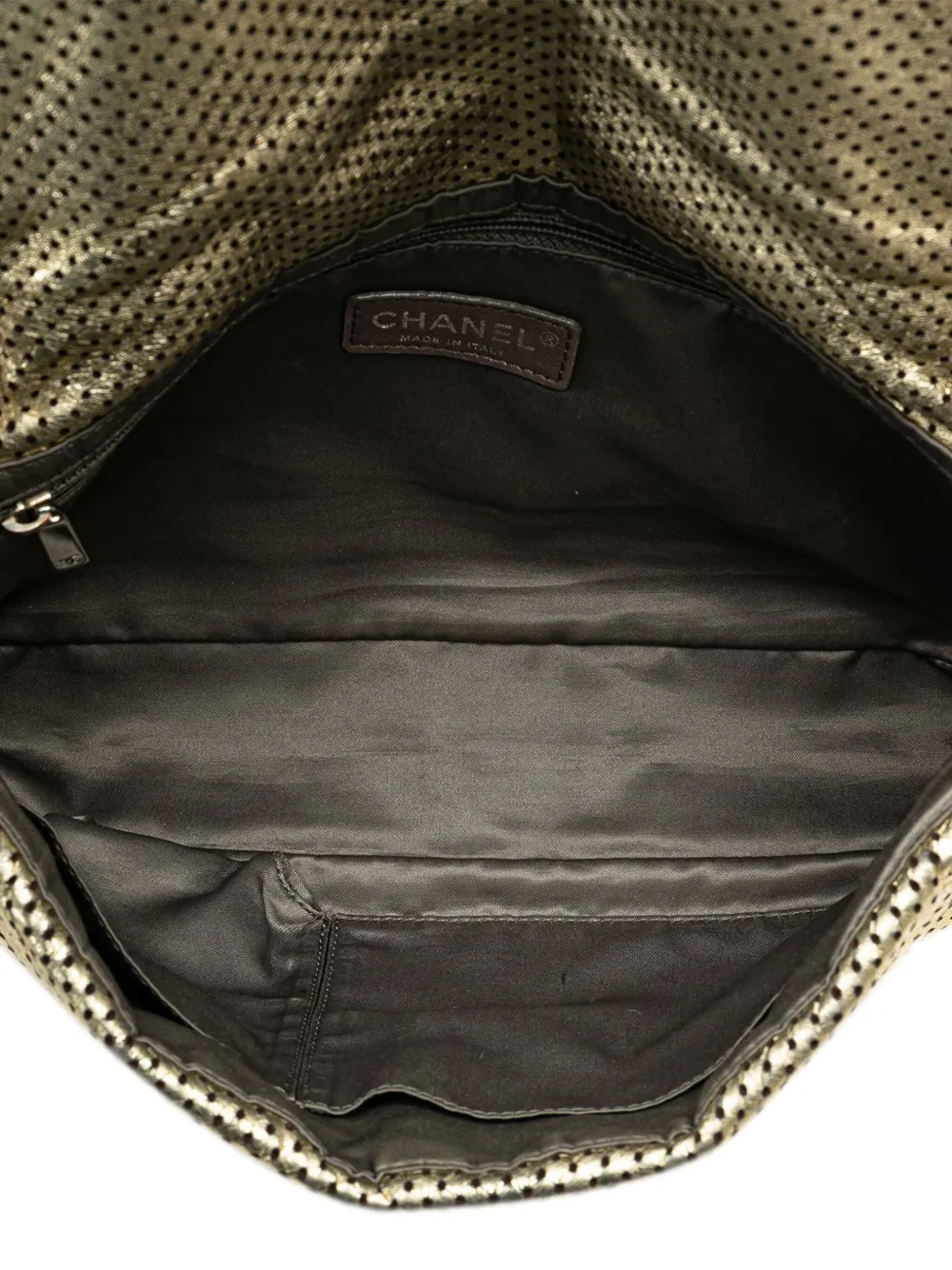 2008-2009 Medium Perforated Calfskin Reissue Drill Flap Shoulder Bag