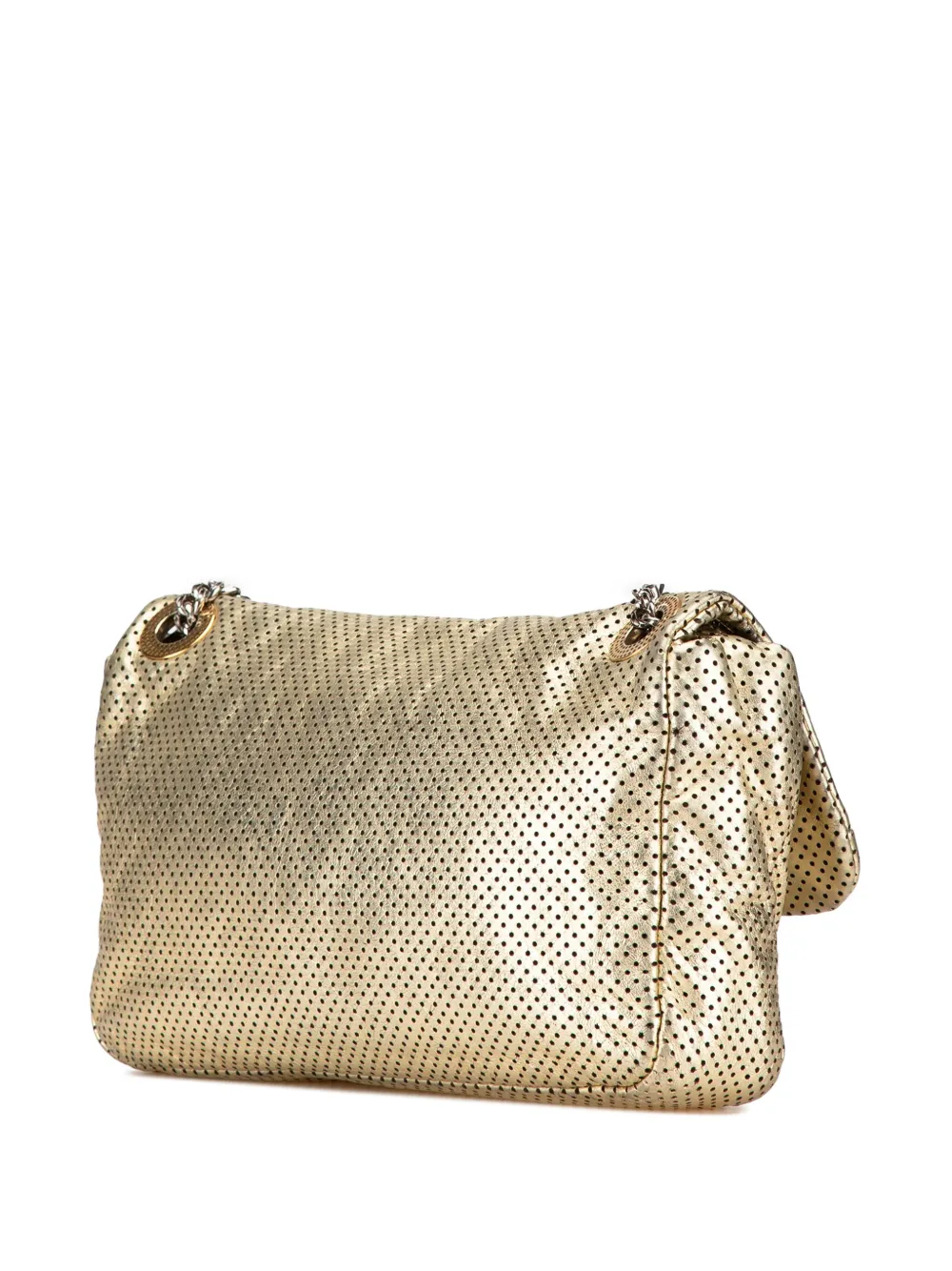2008-2009 Medium Perforated Calfskin Reissue Drill Flap Shoulder Bag