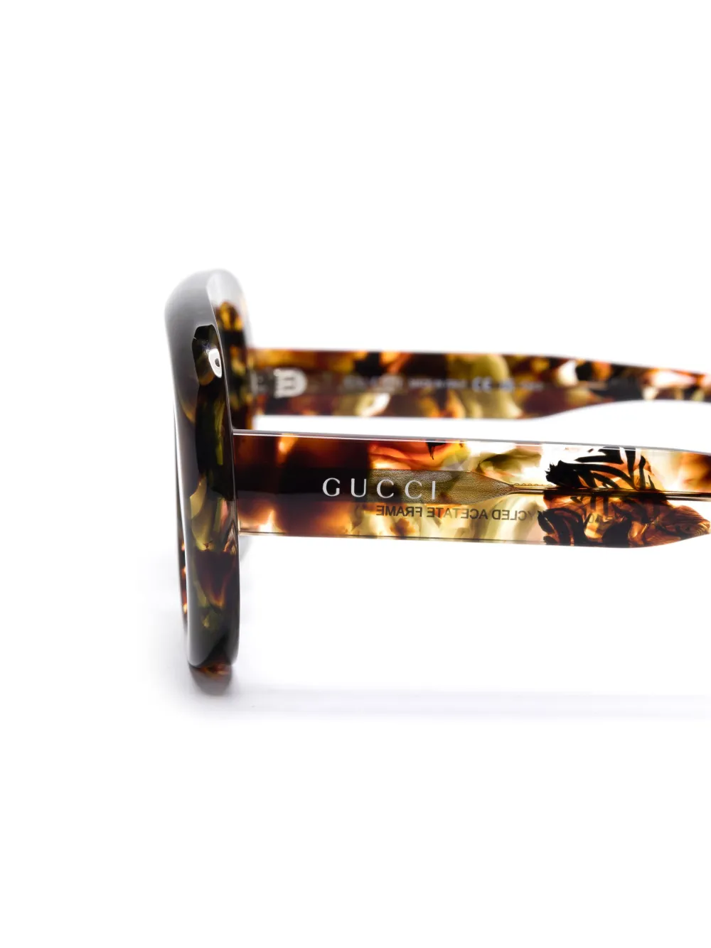 Gucci Eyewear Zonnebril met piloten montuur Bruin