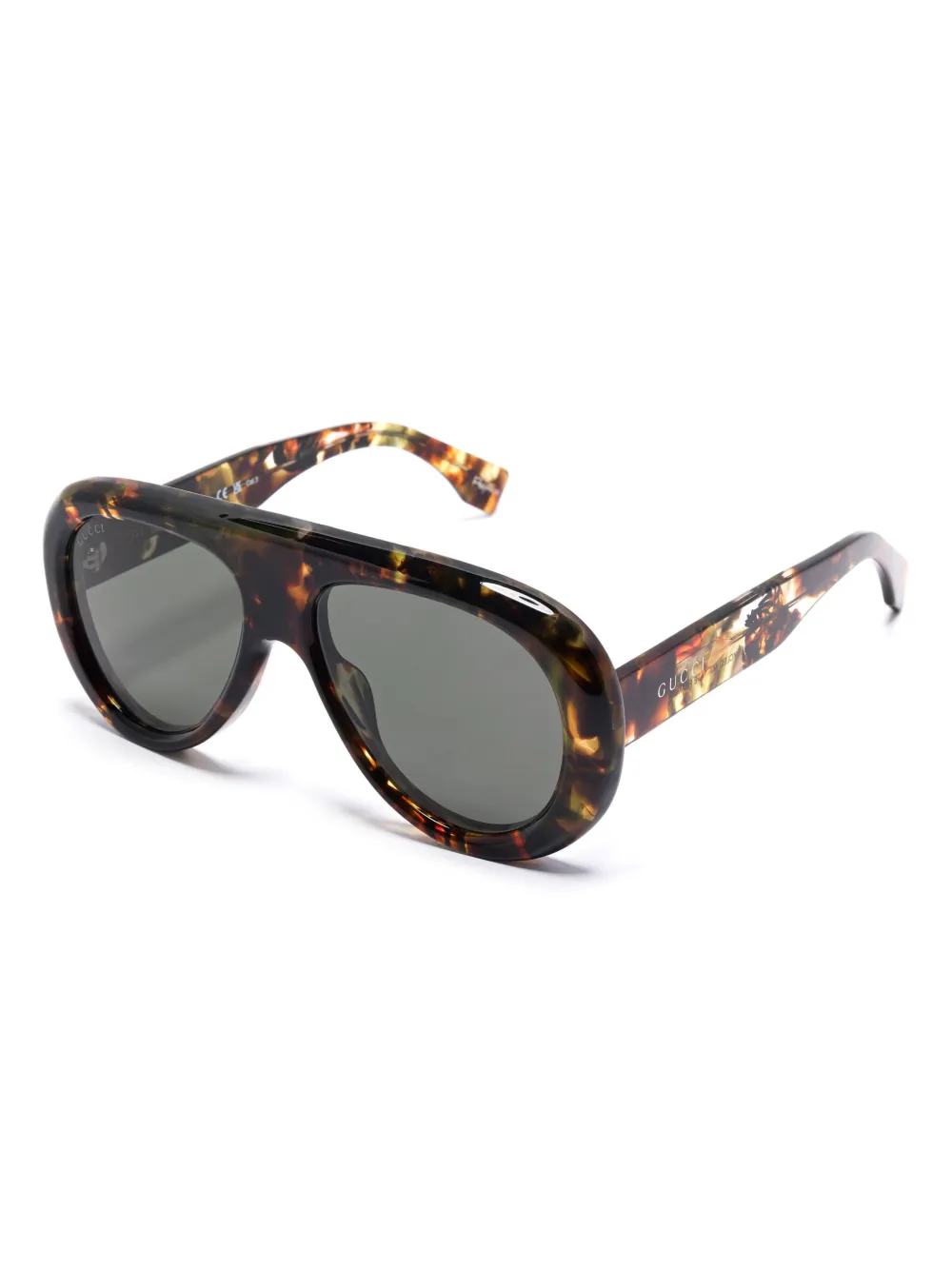 Gucci Eyewear Zonnebril met piloten montuur Bruin